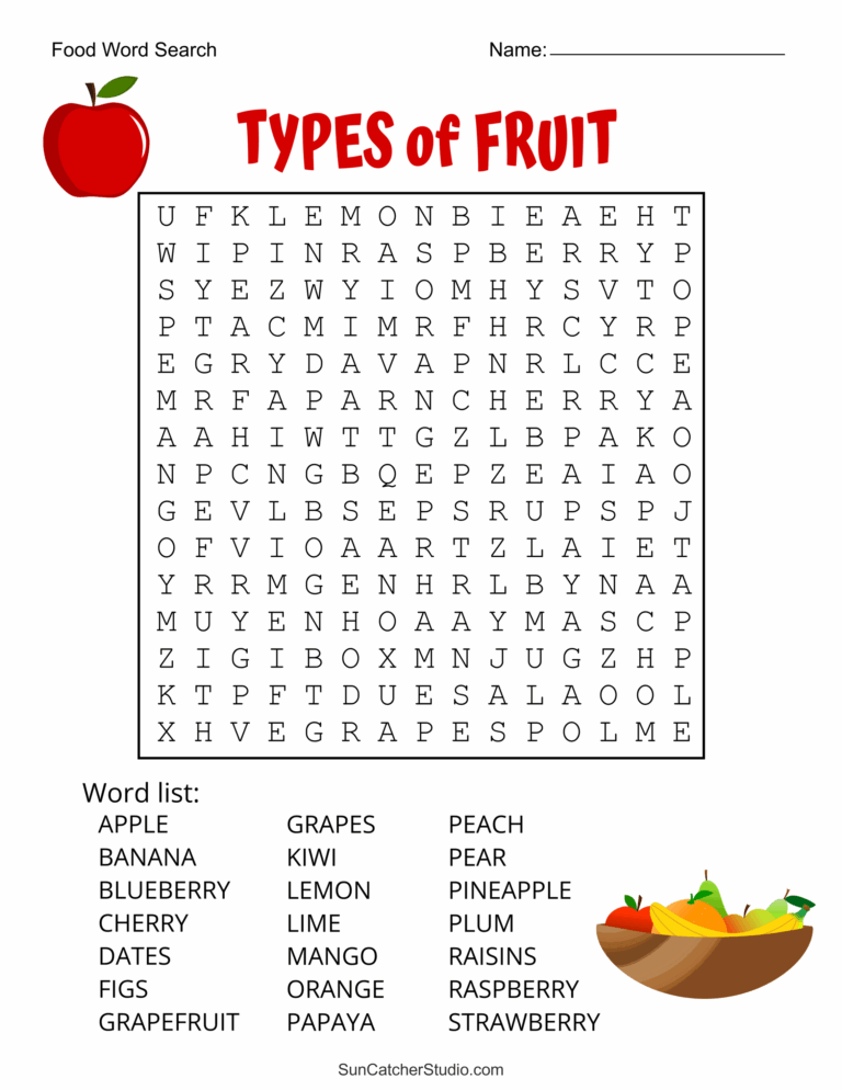 Food Word Search Free Printable Puzzles Free Printables
