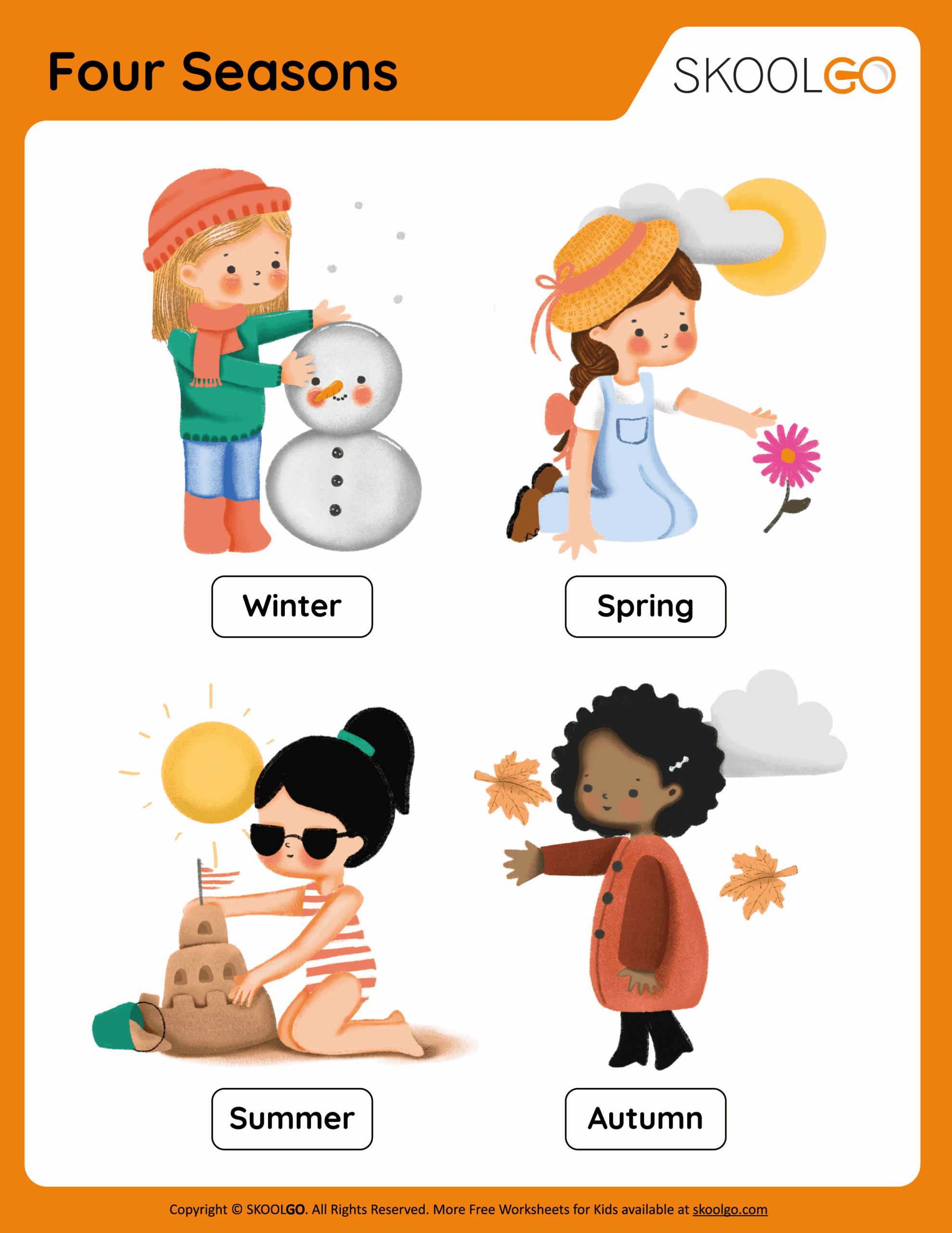 Four Seasons Free Worksheet SKOOLGO Four Seasons Free Worksheet SKOOLGO