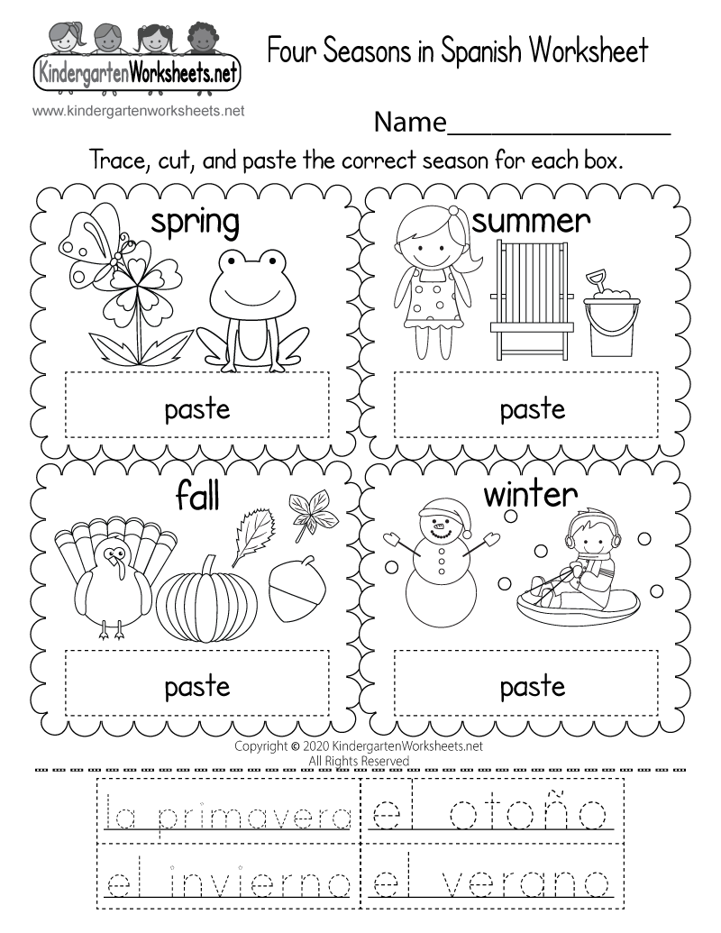 Spanish Worksheets Free Printable