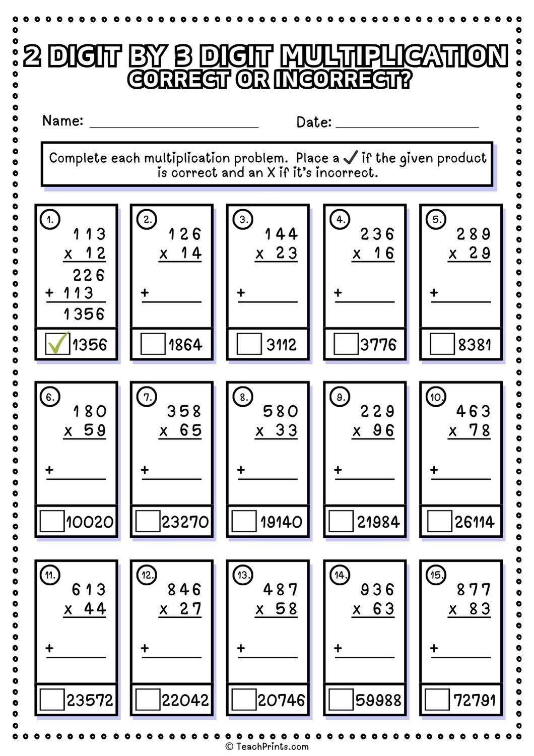 Free 2 Digit By 3 Digit Multiplication Worksheets Teach Prints Free 2 Digit By 3 Digit Multiplication Worksheets Teach Prints