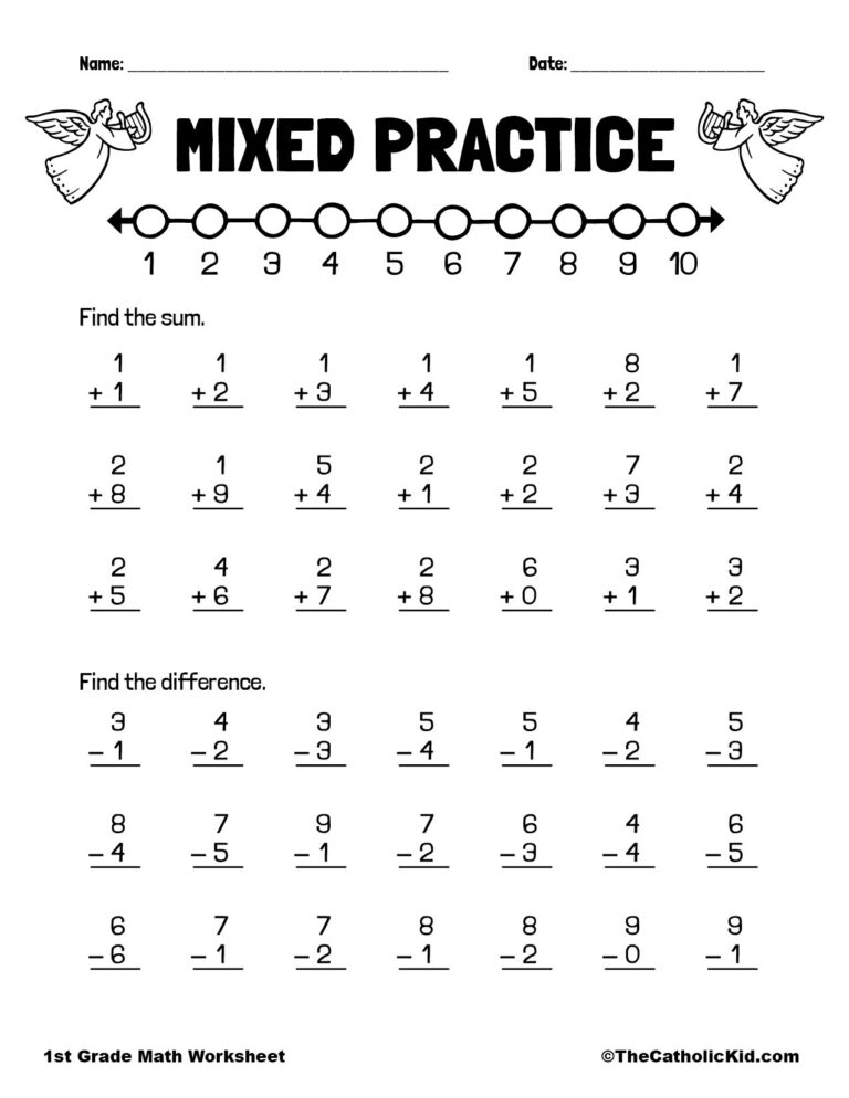 Free Addition And Subtraction Worksheet Kindermomma Worksheets Library