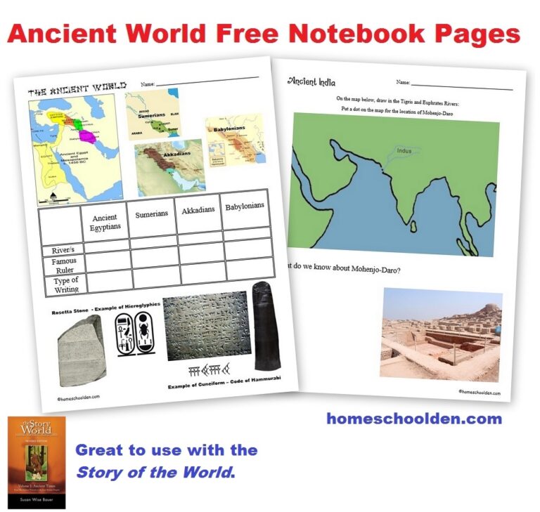 Free Ancient World Worksheets Egypt Mesopotamia India 