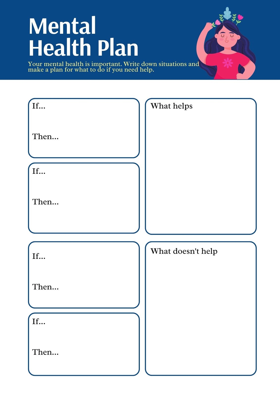 Free And Customizable Mental Health Templates
