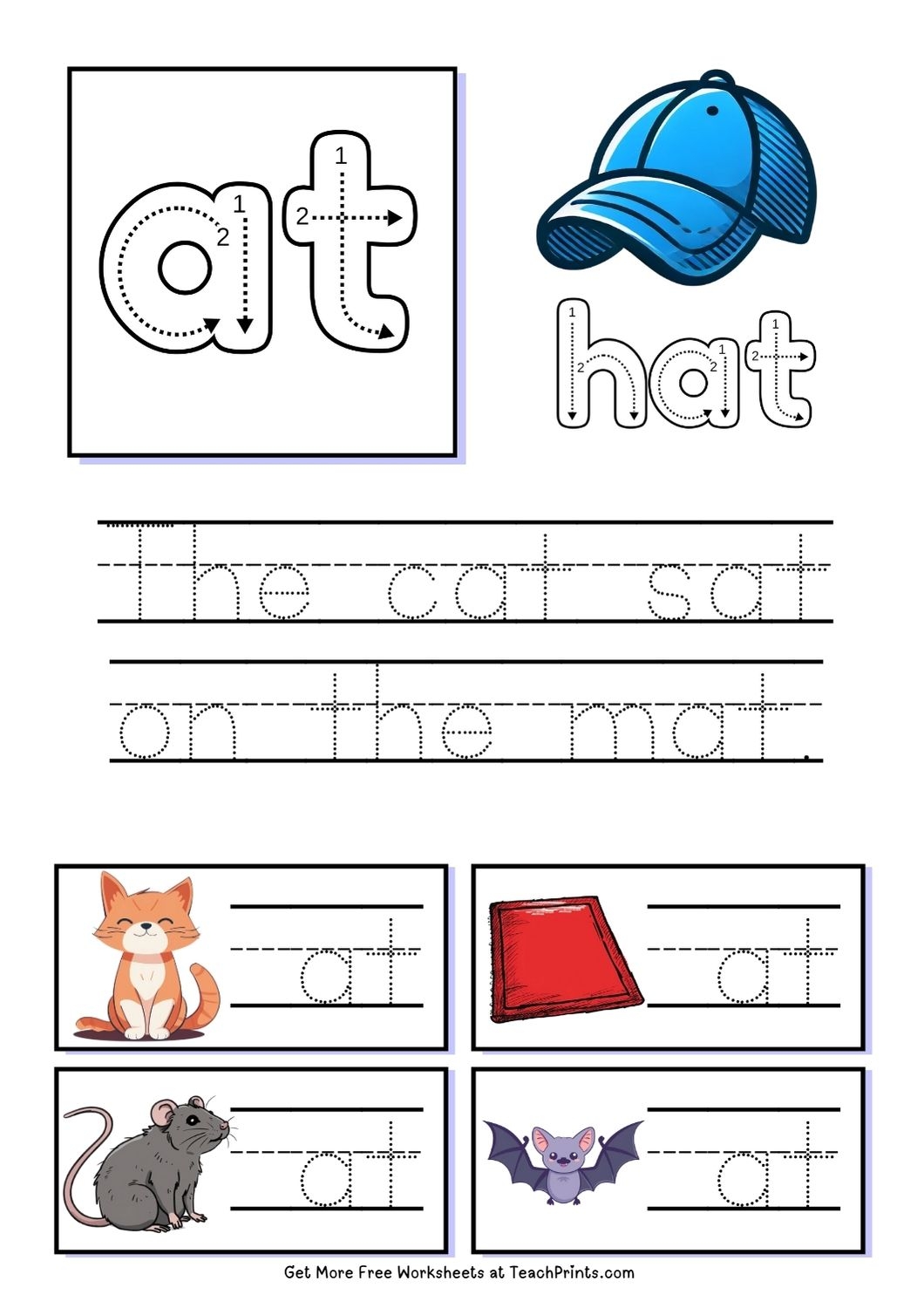 Free at Word Family Worksheets Teach Prints