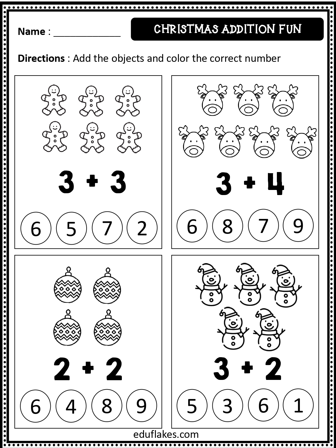Free Printable Kindergarten Math Worksheets Pdf