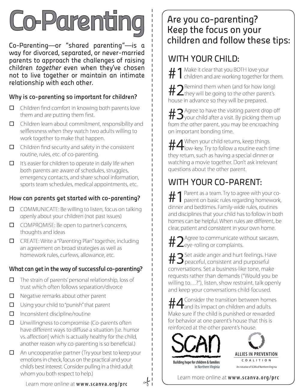 Free Printable Co Parenting Worksheets