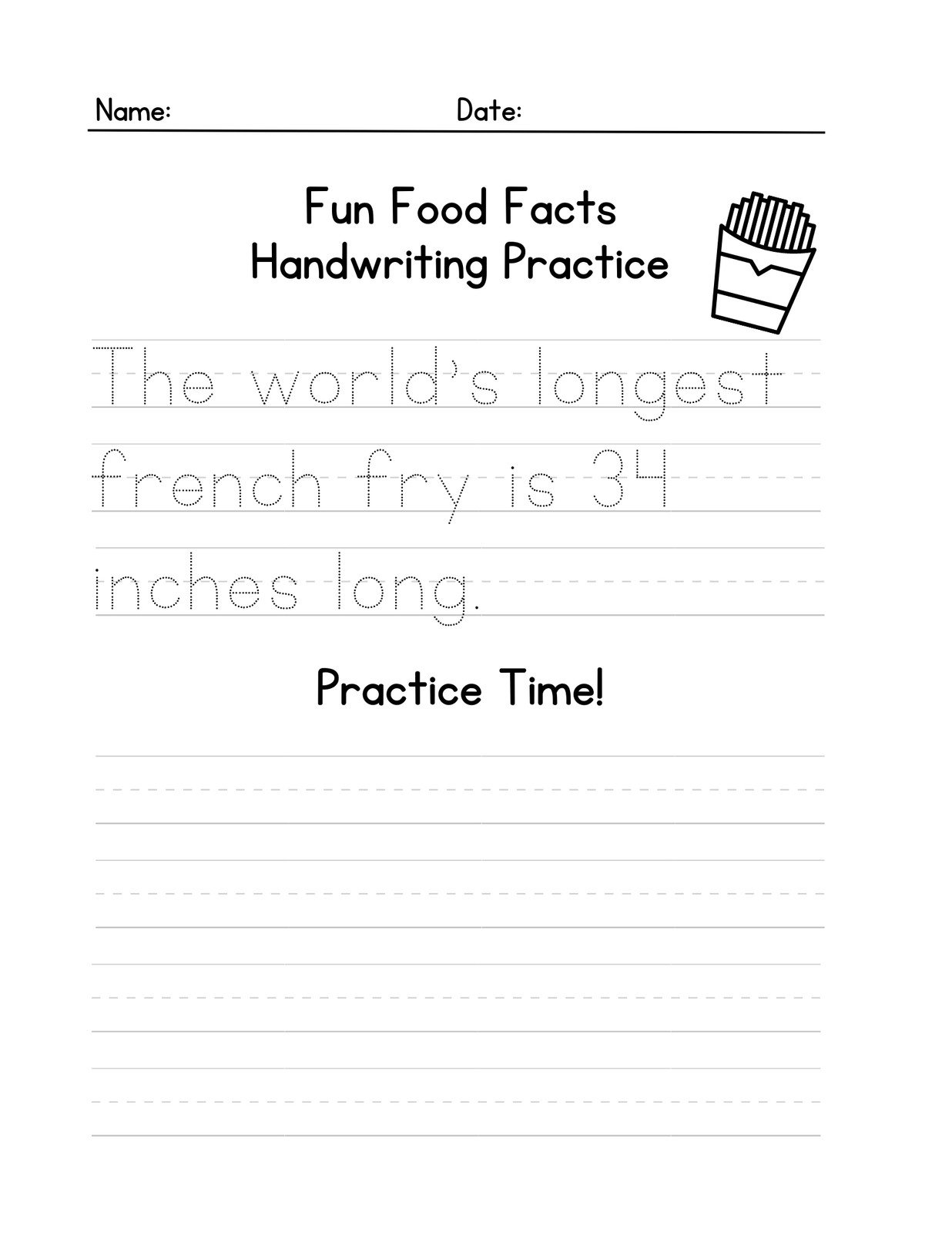 Handwriting Worksheets Free Printable