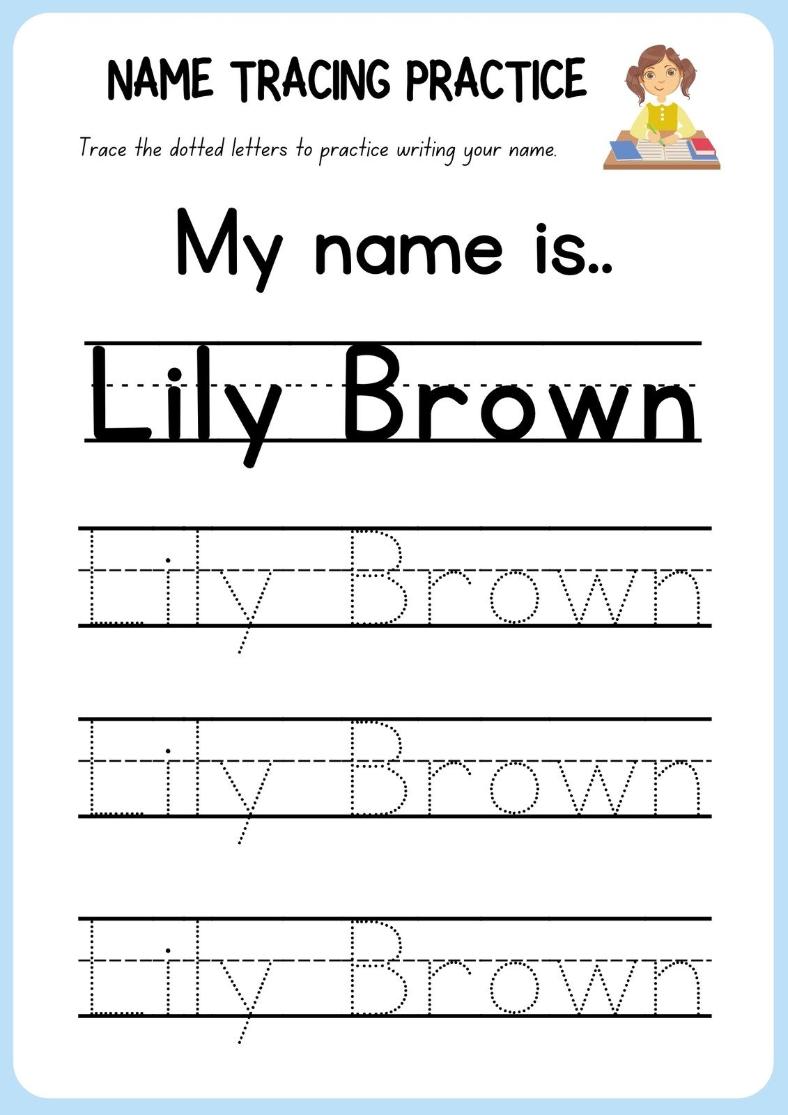 Free Printable Write Your Name Worksheets