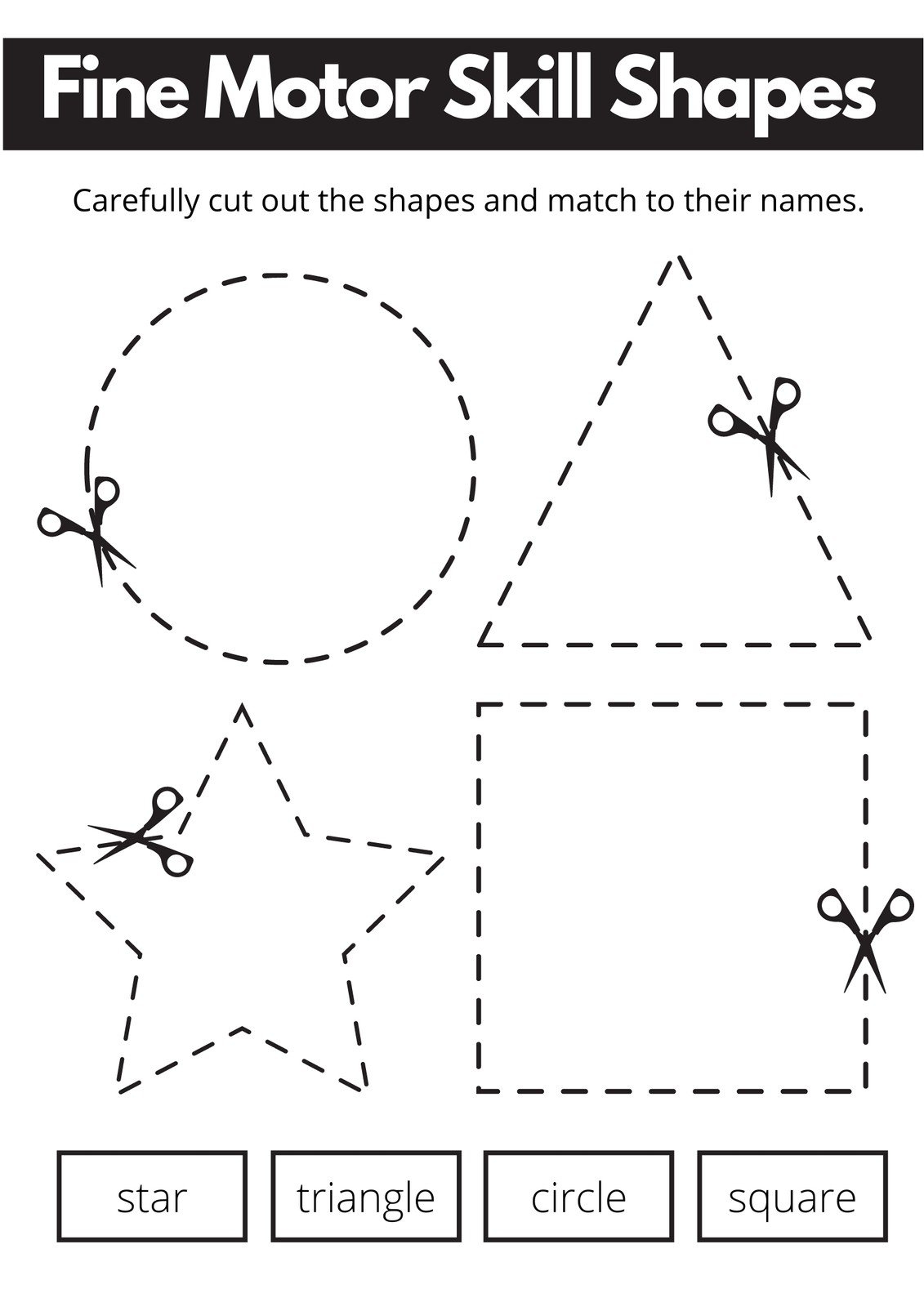 Free Printable Cutting Shapes Worksheets