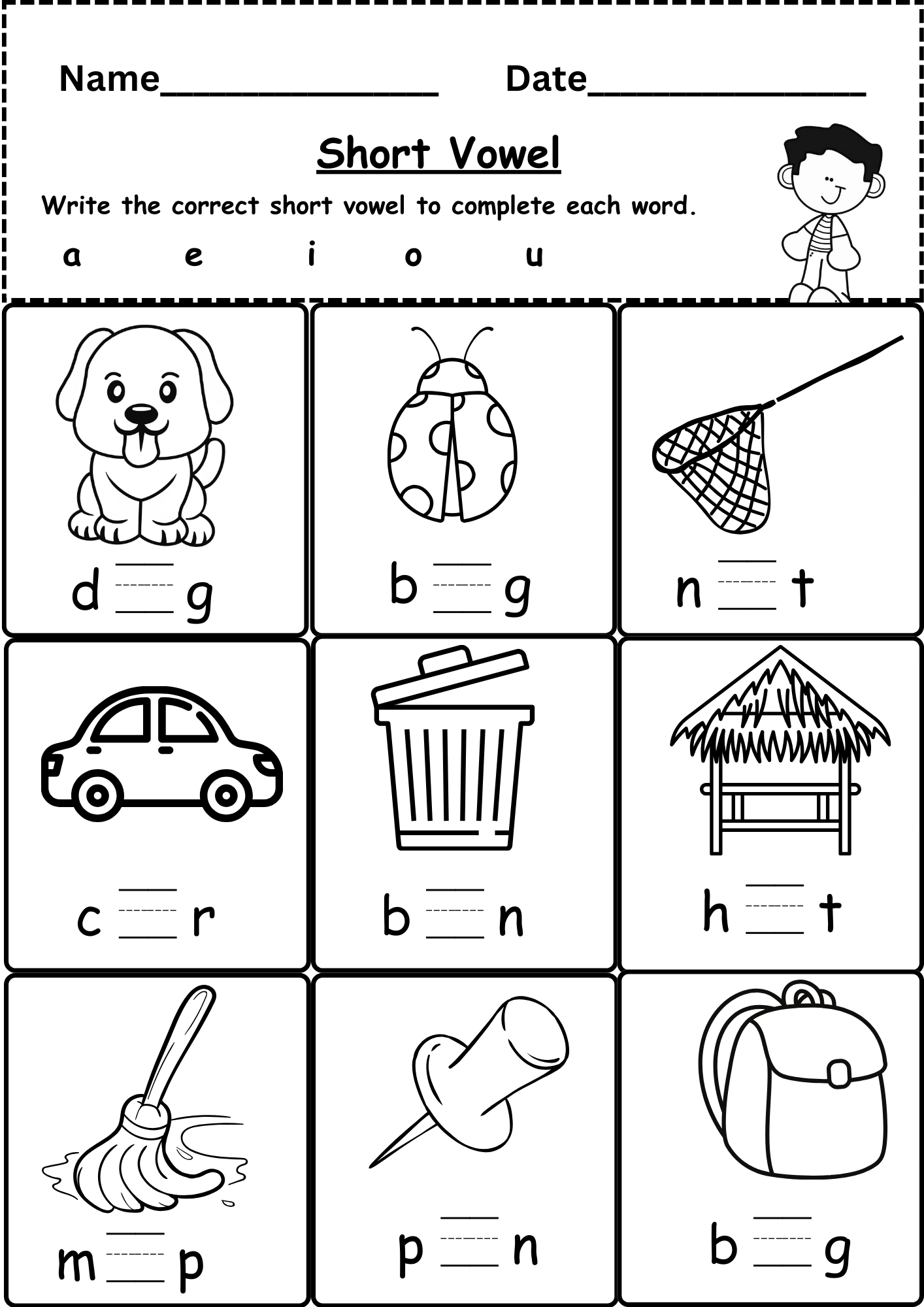Free CVC Worksheet Kindergarten Downloadable Worksheets Free CVC Worksheet Kindergarten Downloadable Worksheets