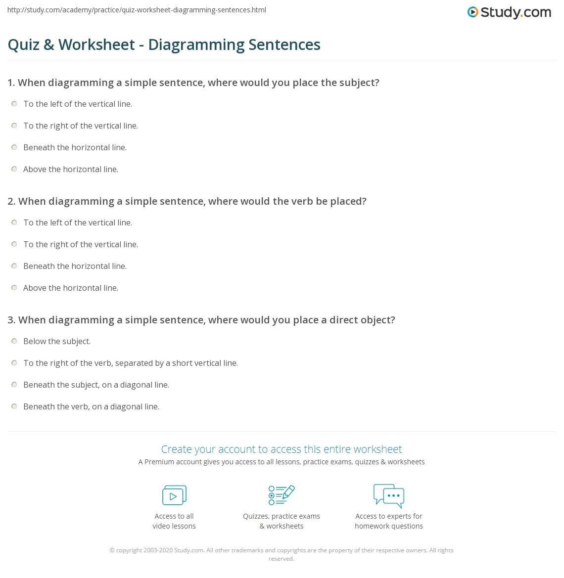 Free Printable Diagramming Sentences Worksheets Free Printable Diagramming Sentences Worksheets