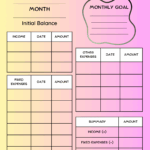 Free Download Printable Monthly Budget Planner PDF Templates
