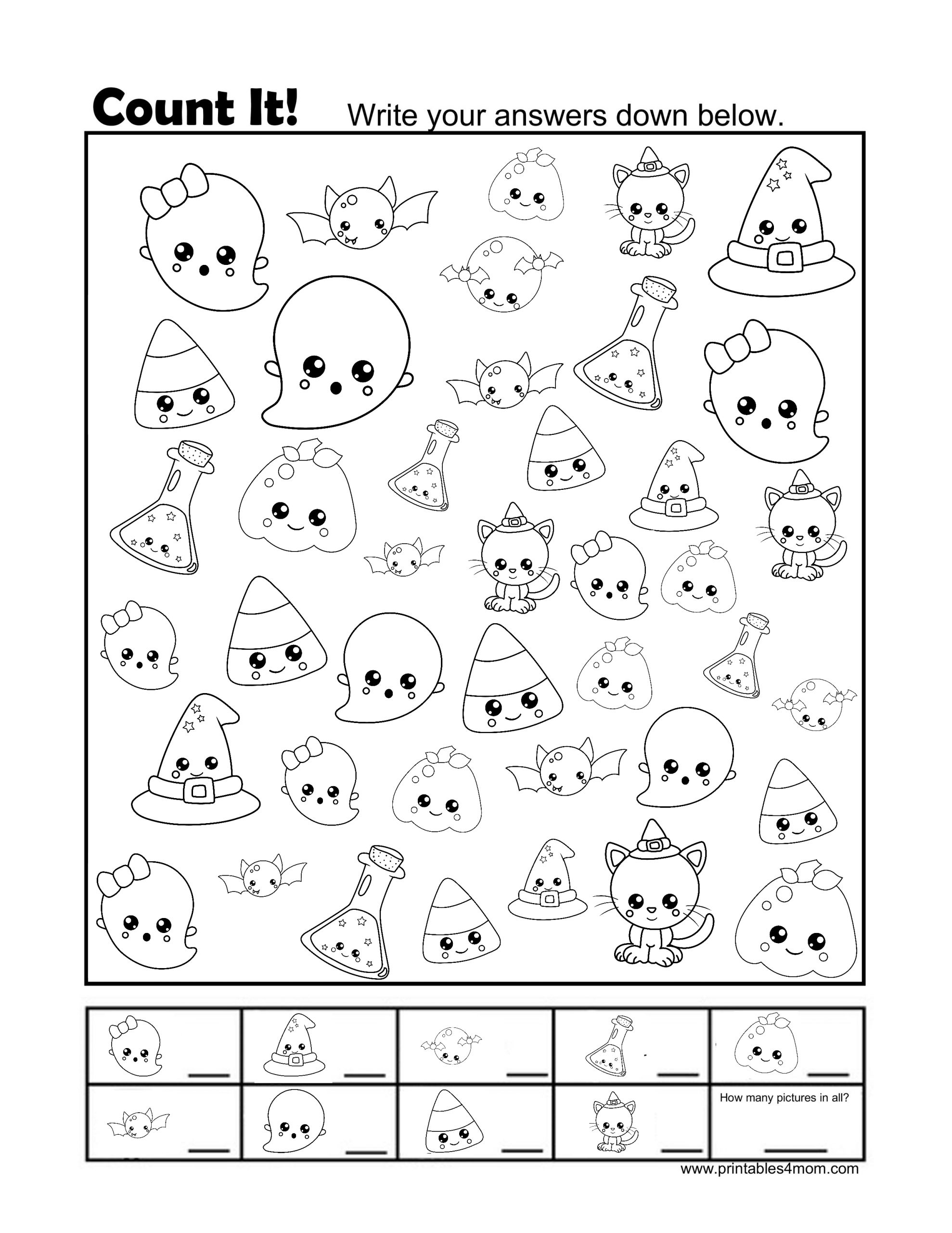 Free Printable Worksheets Halloween