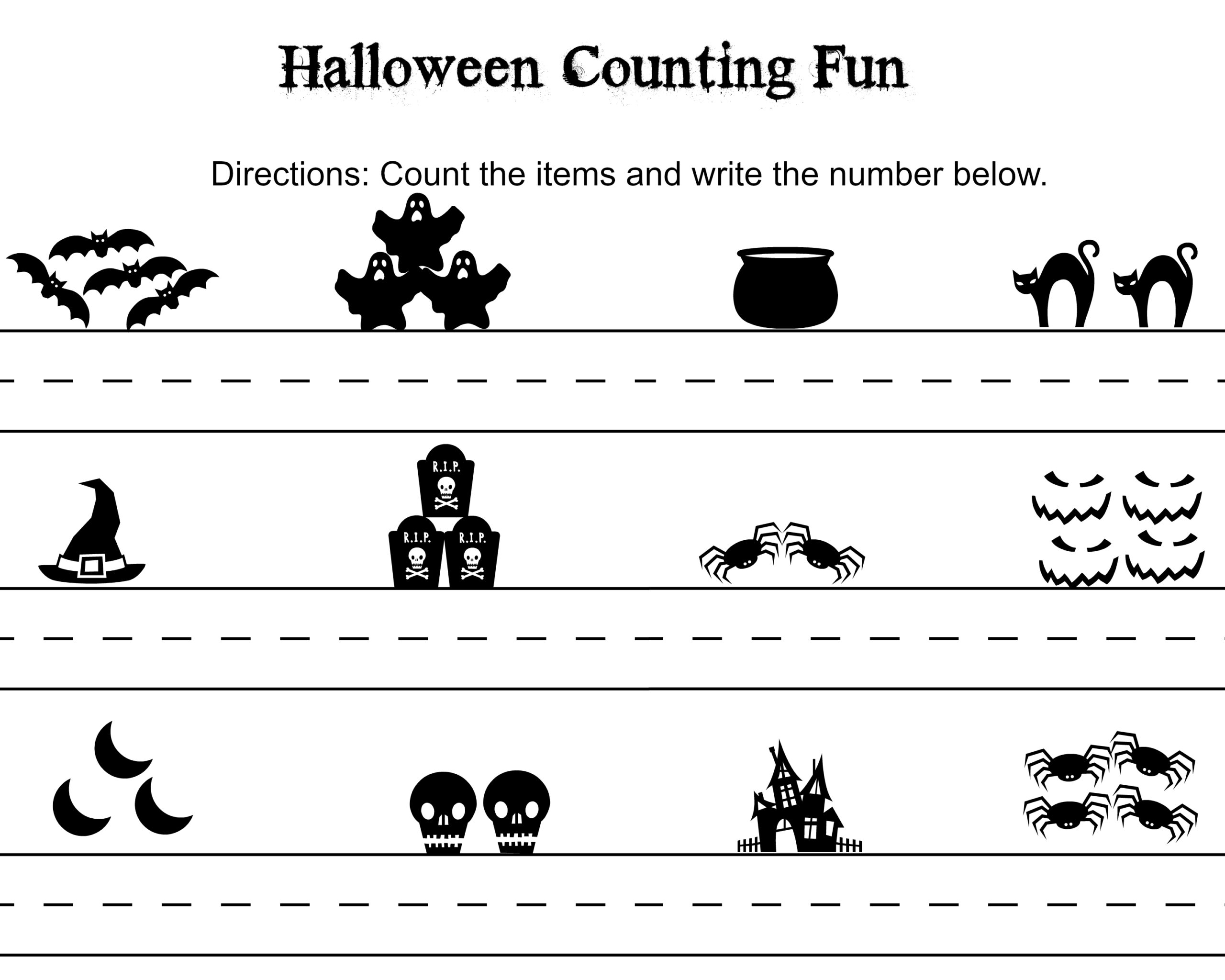 Free Printable Halloween Worksheets For Kindergarten
