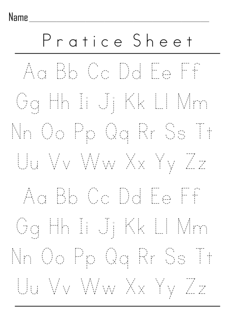 Free Handwriting Worksheets For Kindergarten Block Style Print Worksheets Library