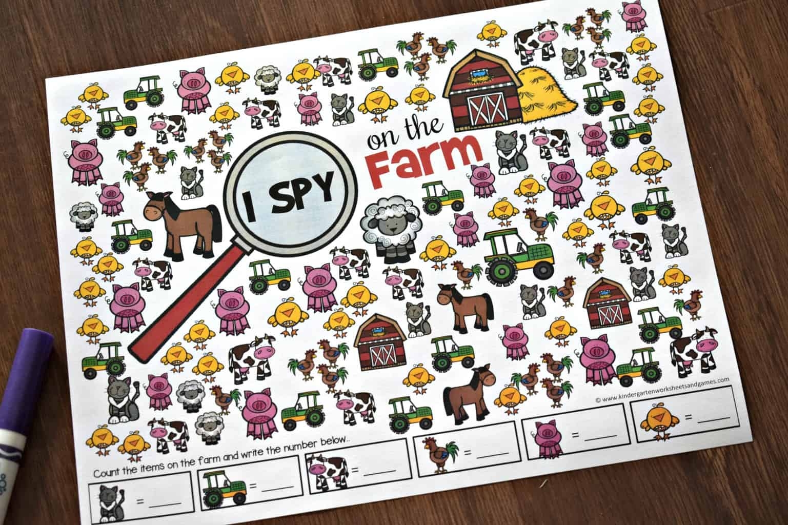 Free Printable I Spy Worksheets