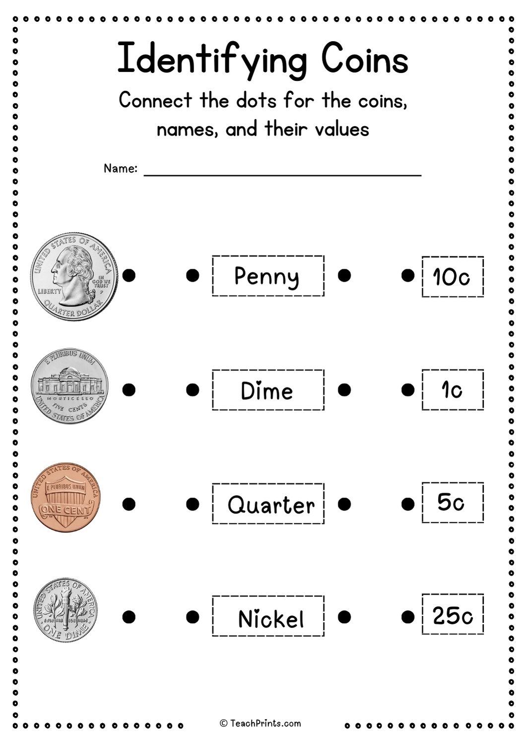 Kindergarten Money Worksheets Free Printable