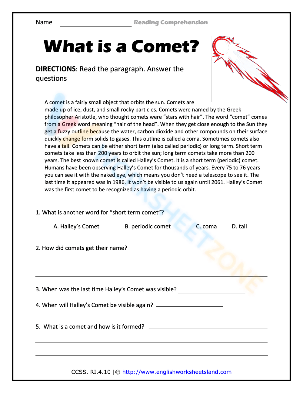 Free Informational Text Worksheets WorksheetZone Worksheets