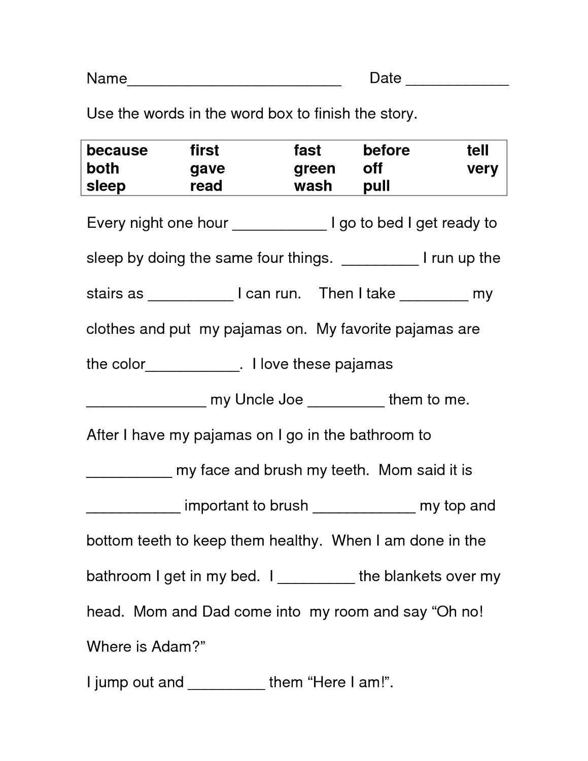 Free Kindergarten Reading Comprehension And Questions By Teaching 