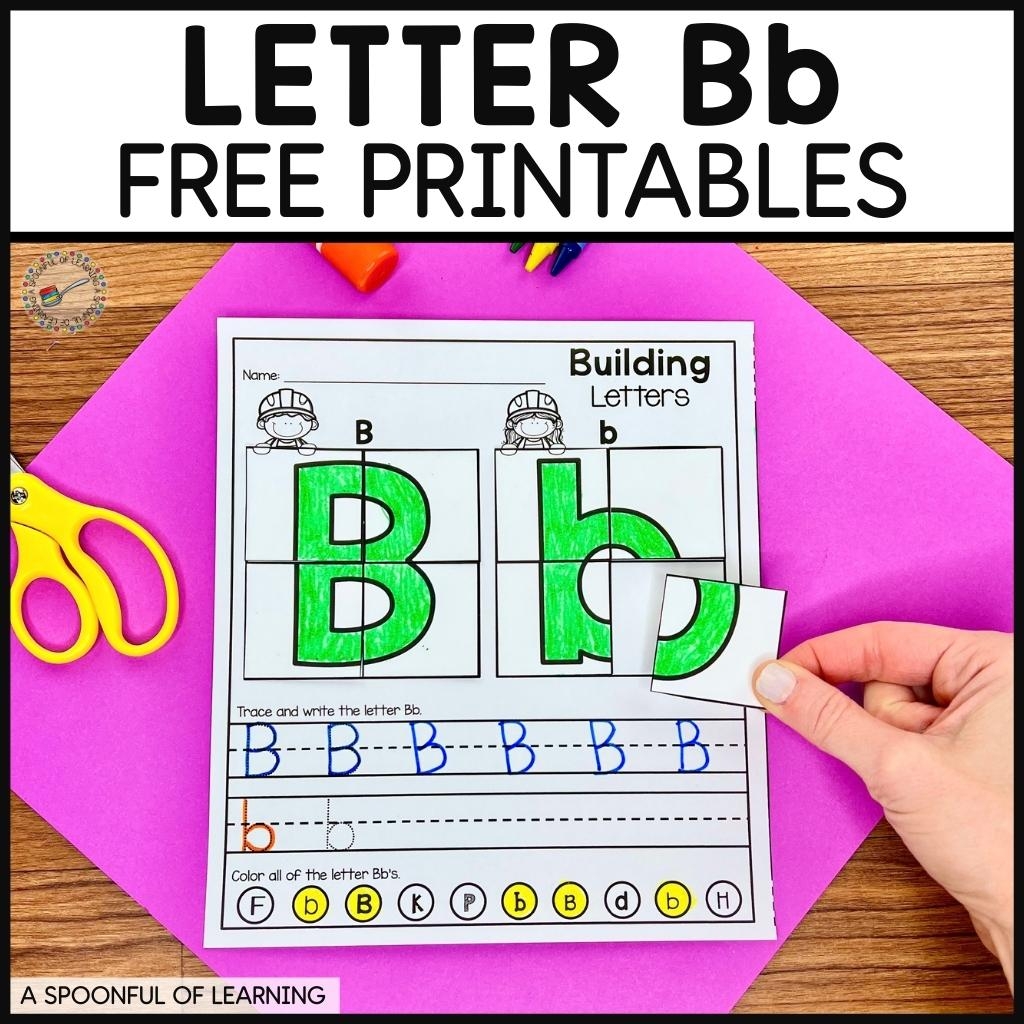 Free Letter B Printables For Kindergarten A Spoonful Of Learning