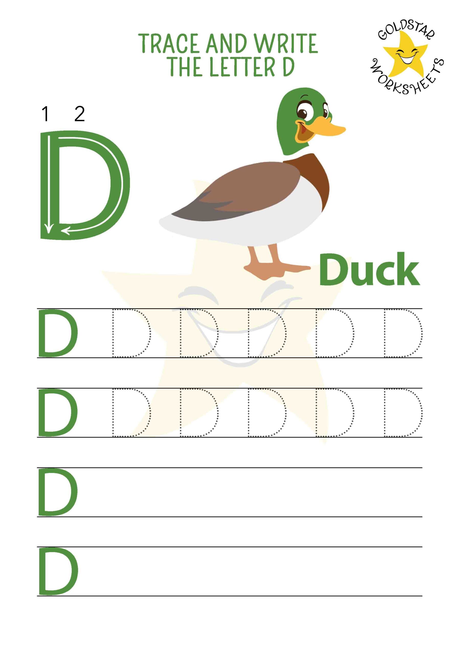 Free Letter D Tracing Worksheets Fun U0026 Skill Building For Preschool 