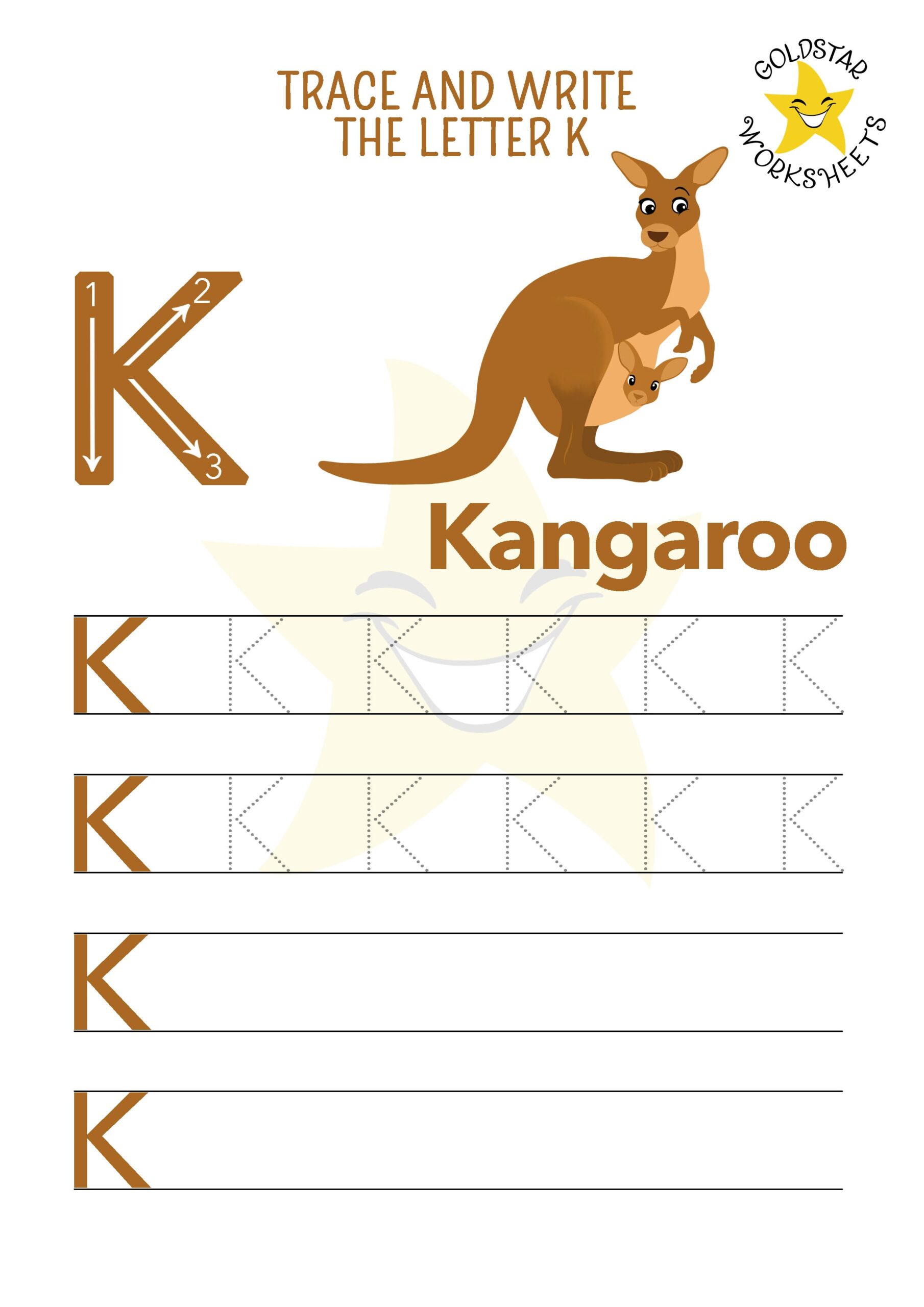 Free Printable Letter K Tracing Worksheets