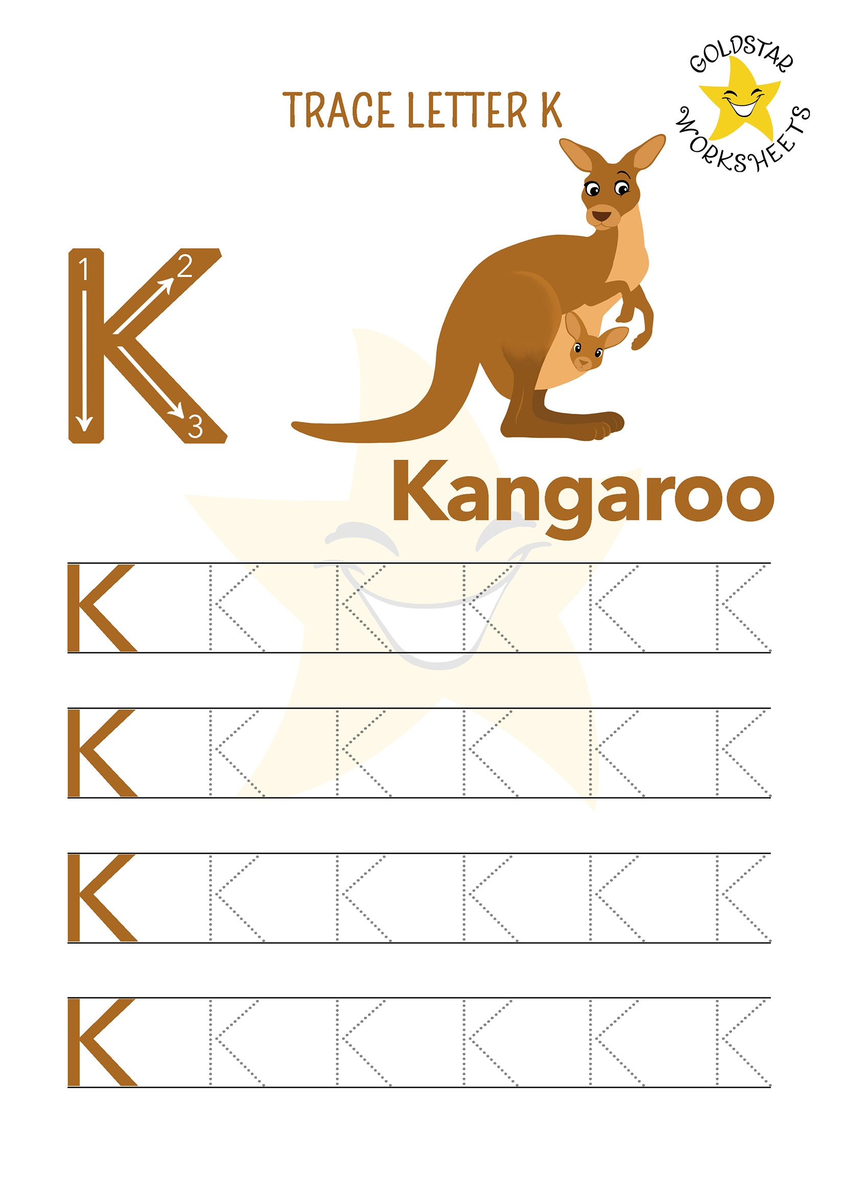 Free Letter K Tracing Worksheets Kangaroo Koala U0026 More 