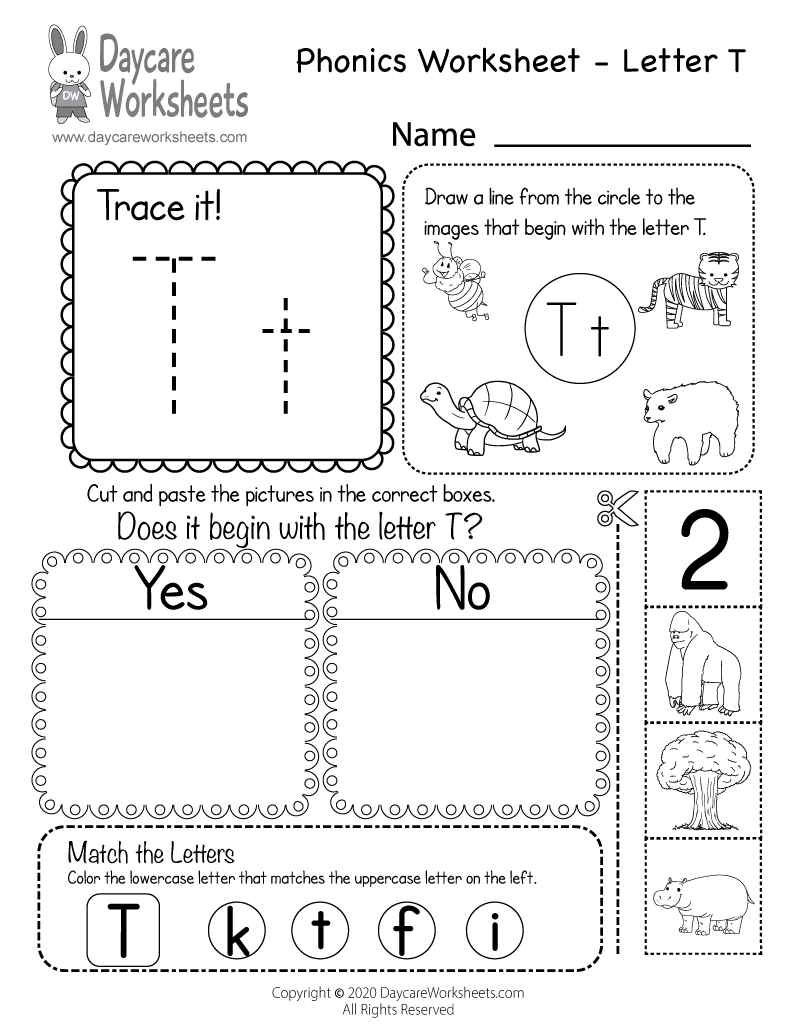 Free Printable Preschool Phonics Worksheets