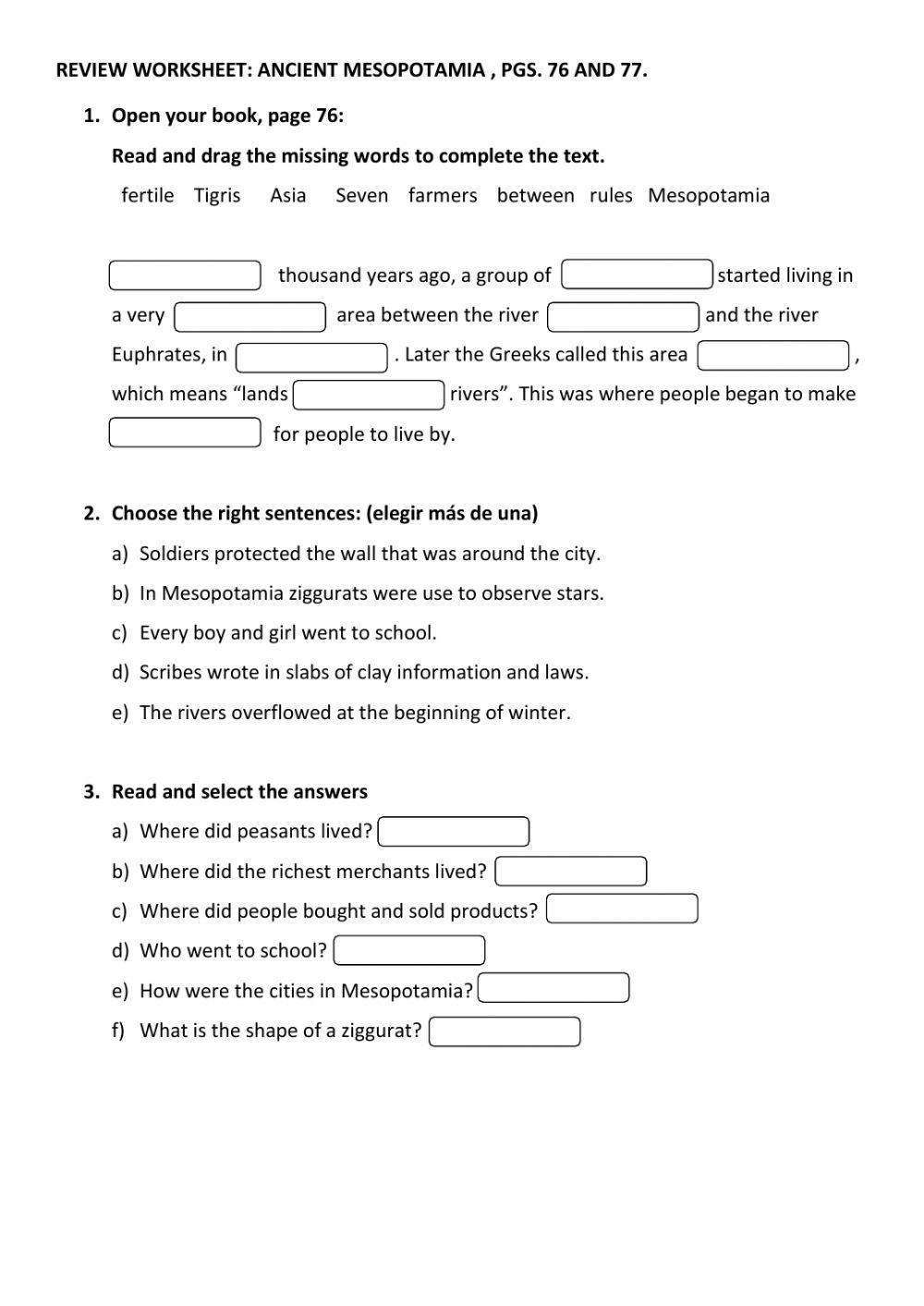Free Mesopotamia Worksheet Download Free Mesopotamia Worksheet 