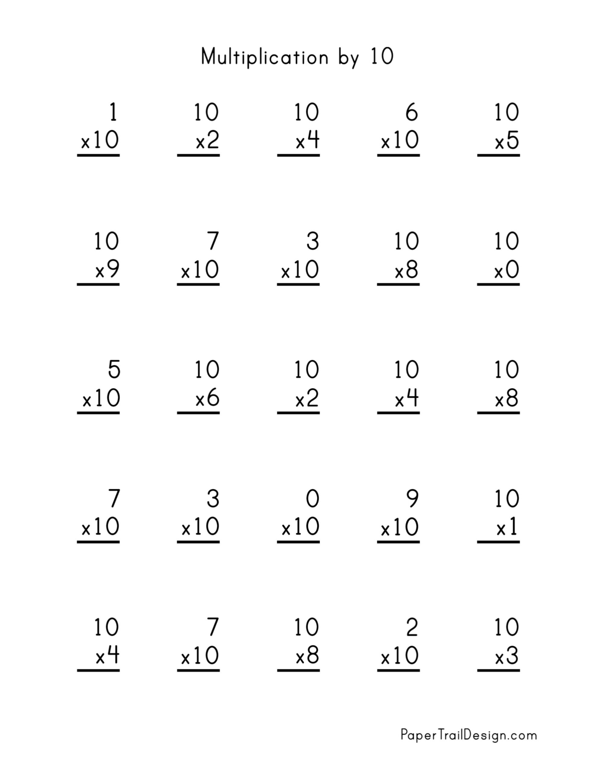 Free Multiplication Worksheets 1 12 Paper Trail Design 
