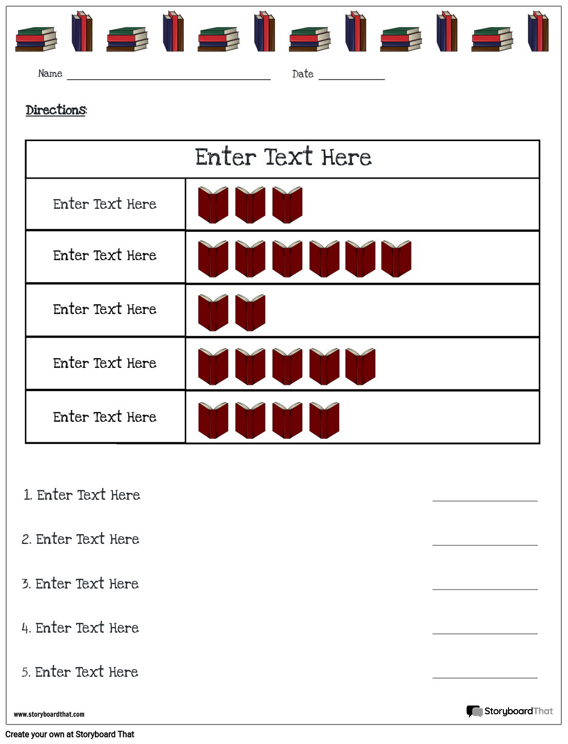 Free Pictograph Worksheets StoryboardThat