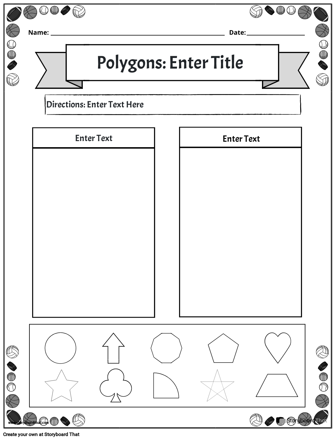 Free Printable Polygon Worksheets
