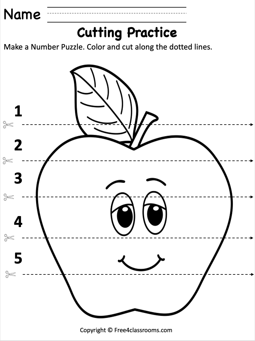 Cutting Practice Worksheets Free Printable