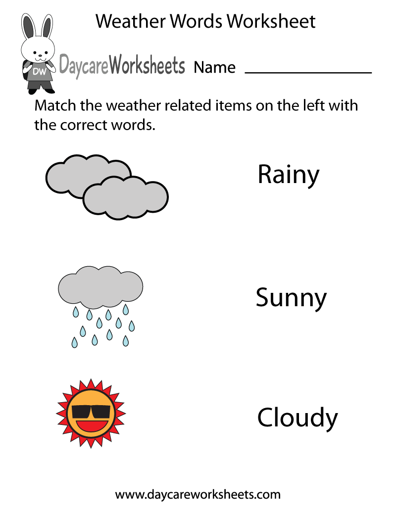 Free Printable Daycare Worksheets