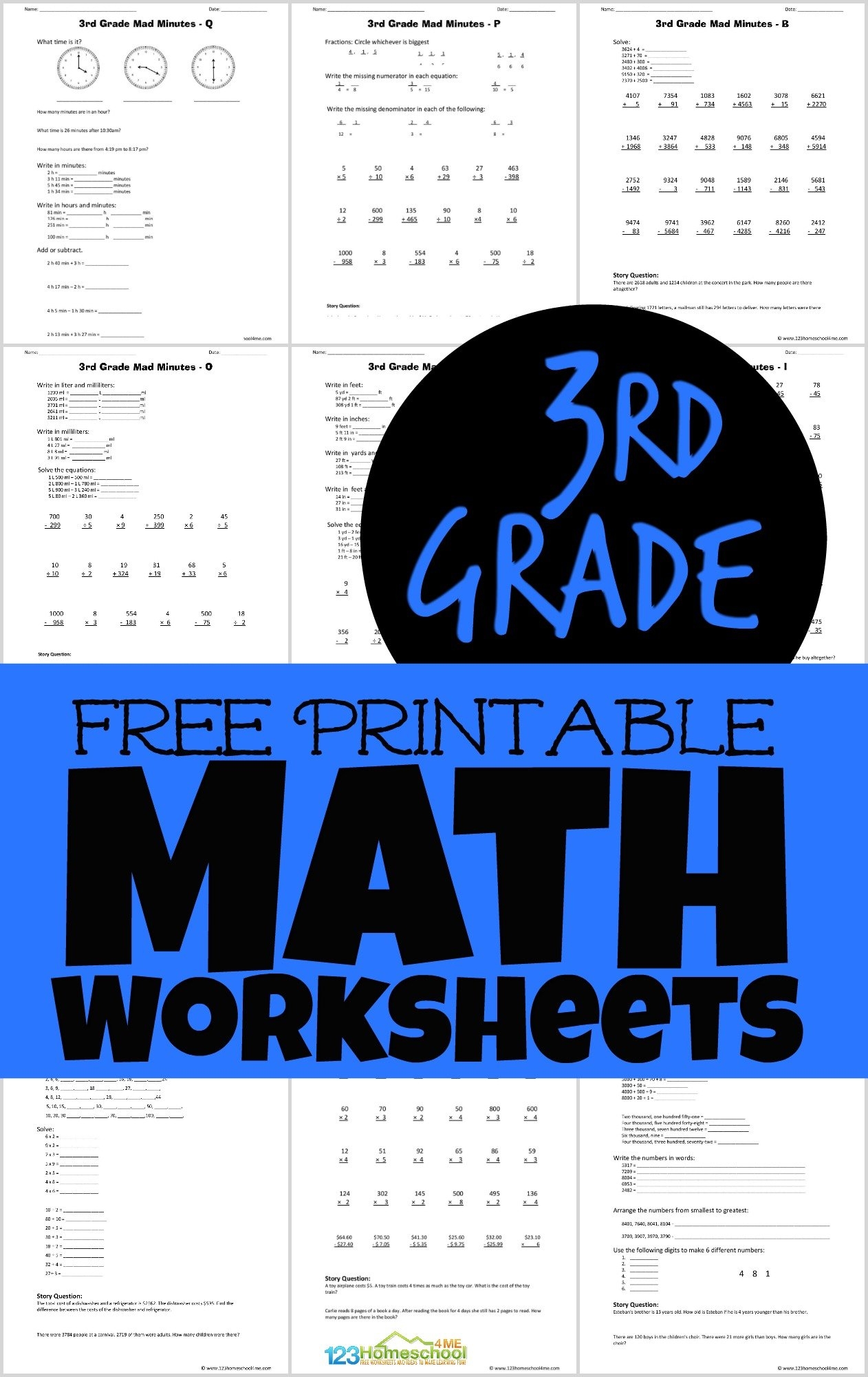 Free Printable Worksheets For Third Graders