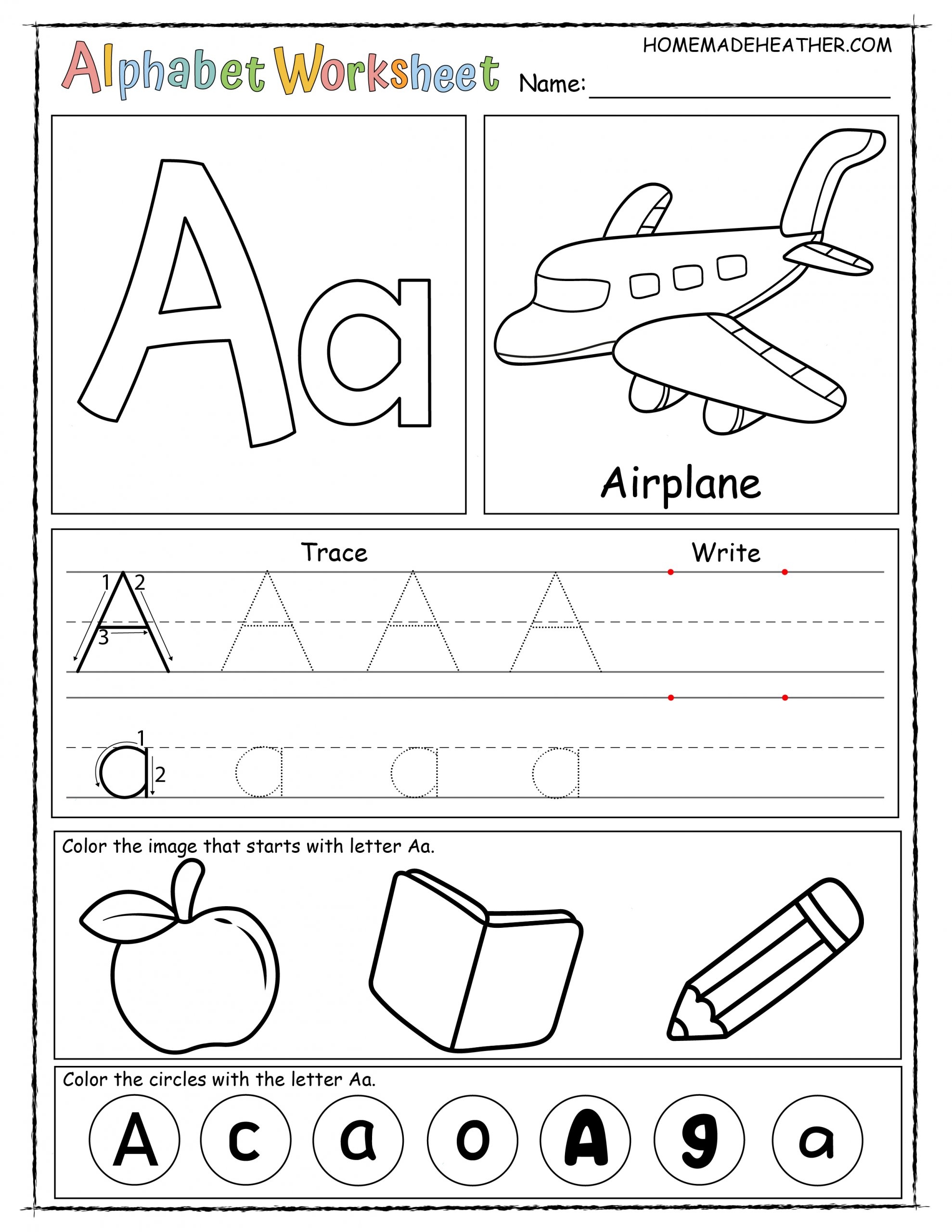 Learning The Alphabet Worksheets Free Printable