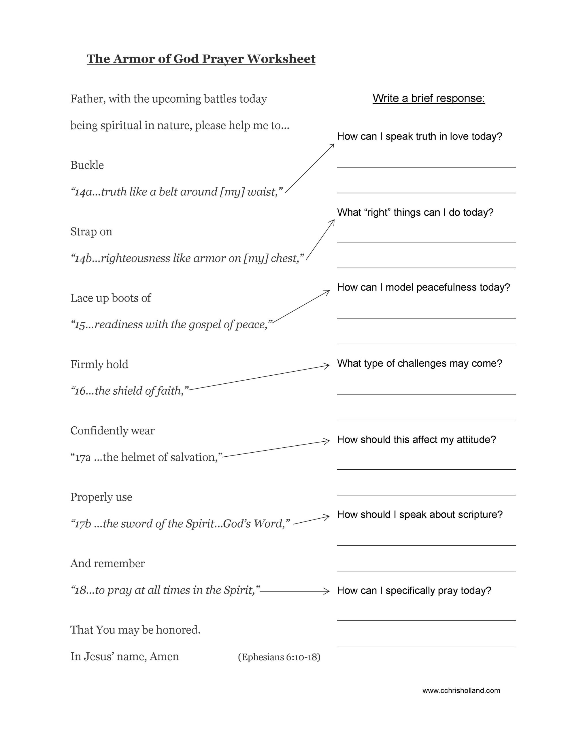 Free Printable Devotional Worksheets