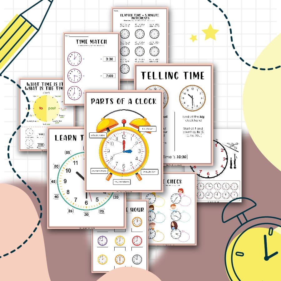 Free Printable Blank Clock Worksheets Activities U0026 Lesson Plan Happy Homeschool Nest