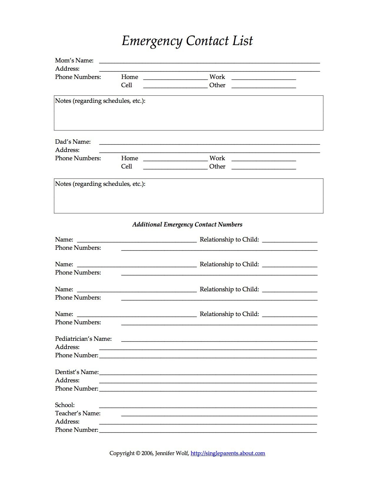 Free Printable Forms For Single Parents Worksheets Library