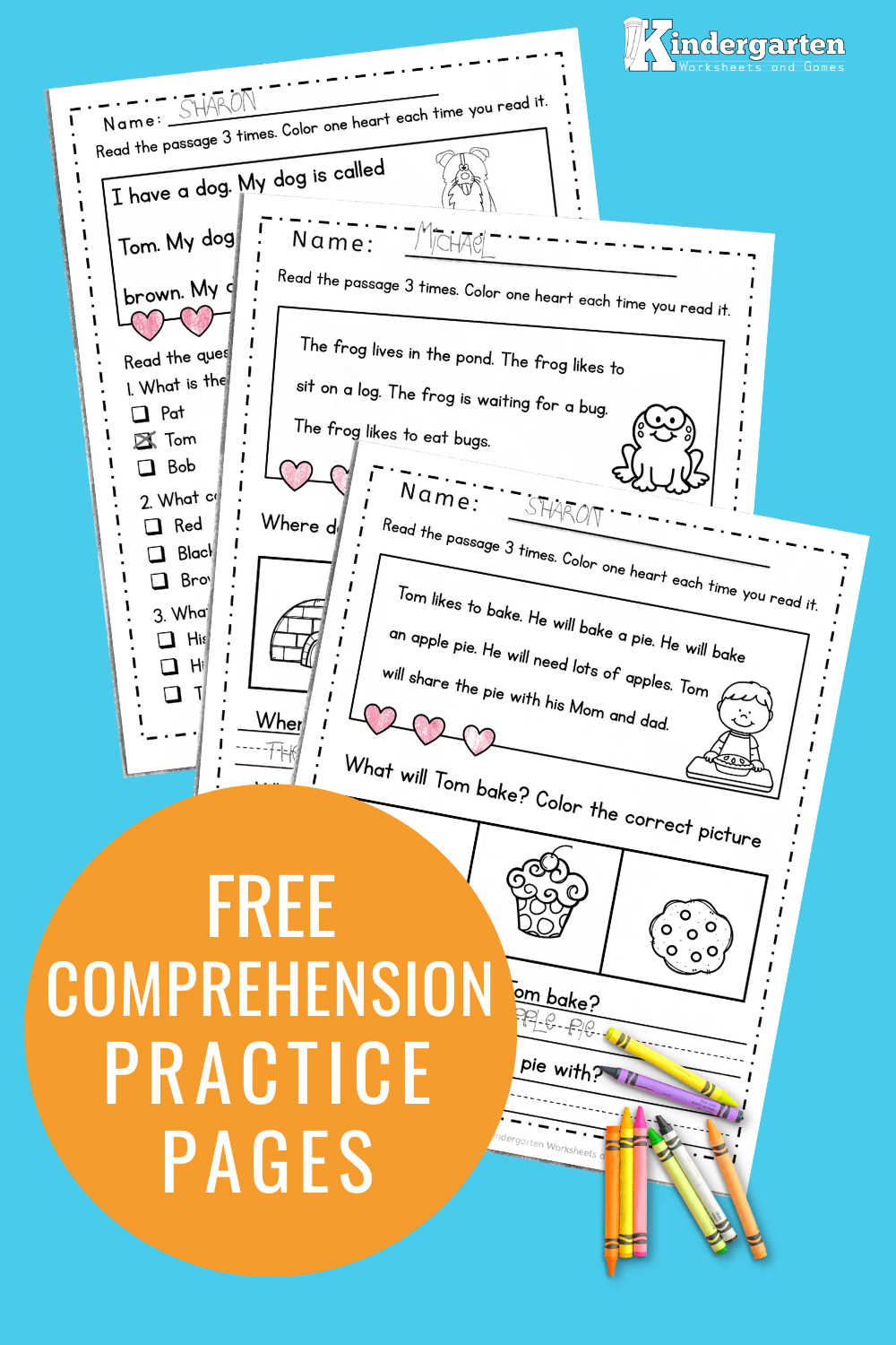 Free Printable Comprehension Worksheets For Kindergarten