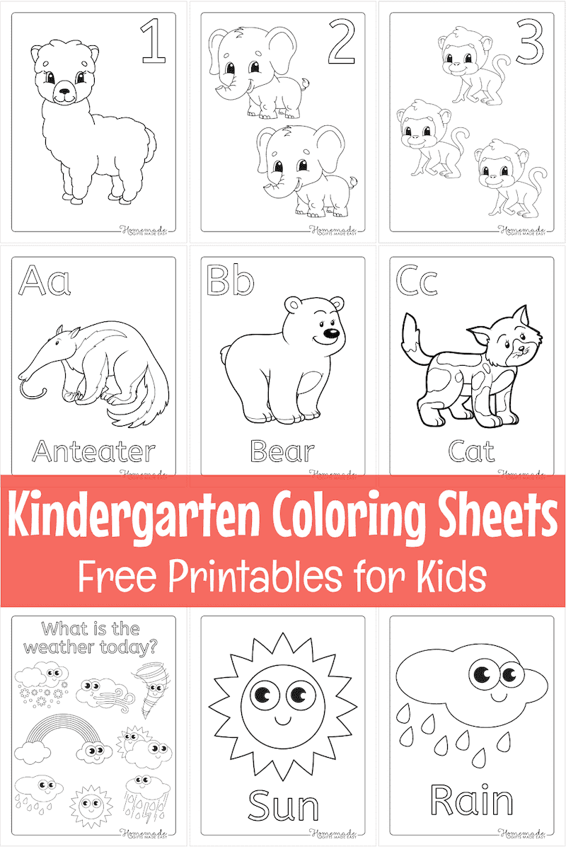 Free Printable Coloring Worksheets For Preschoolers