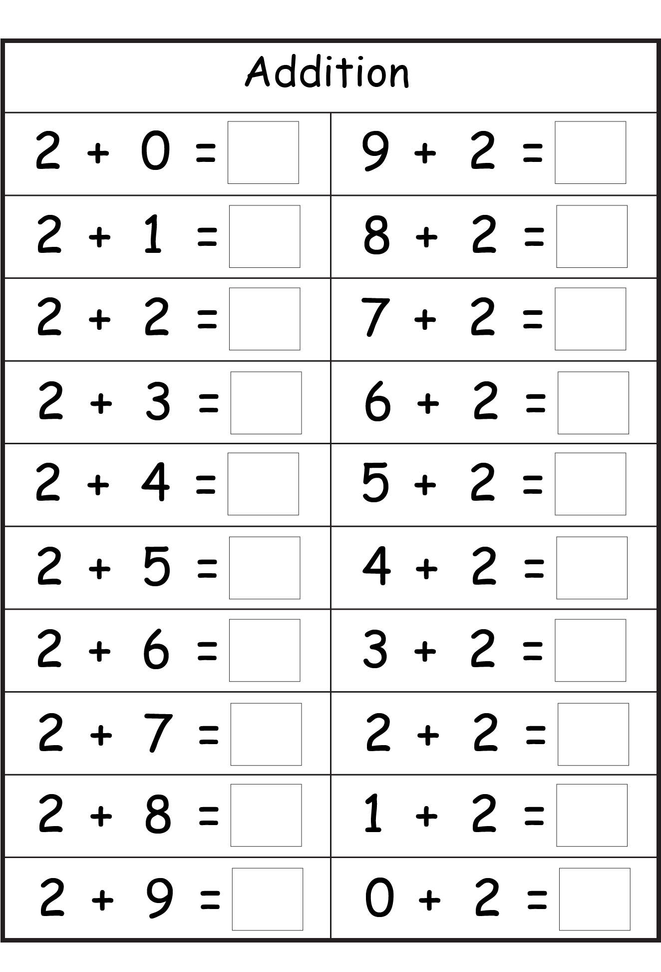 Free Printable Addition Worksheets With Pictures