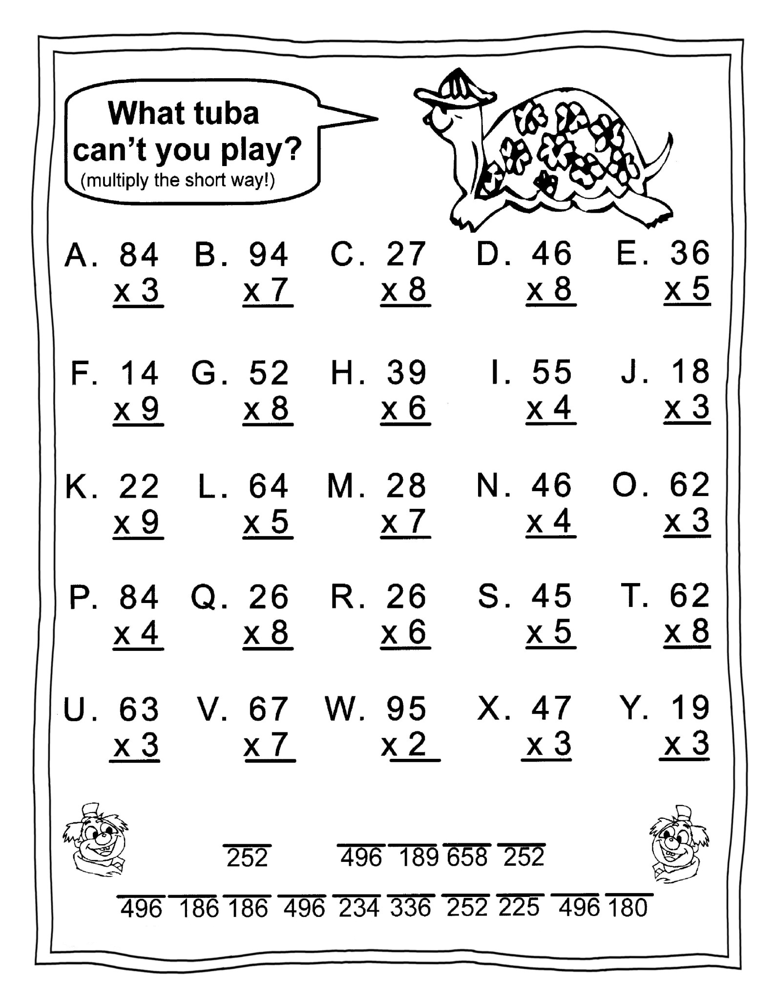 Free Printable 3rd Grade Math Worksheets