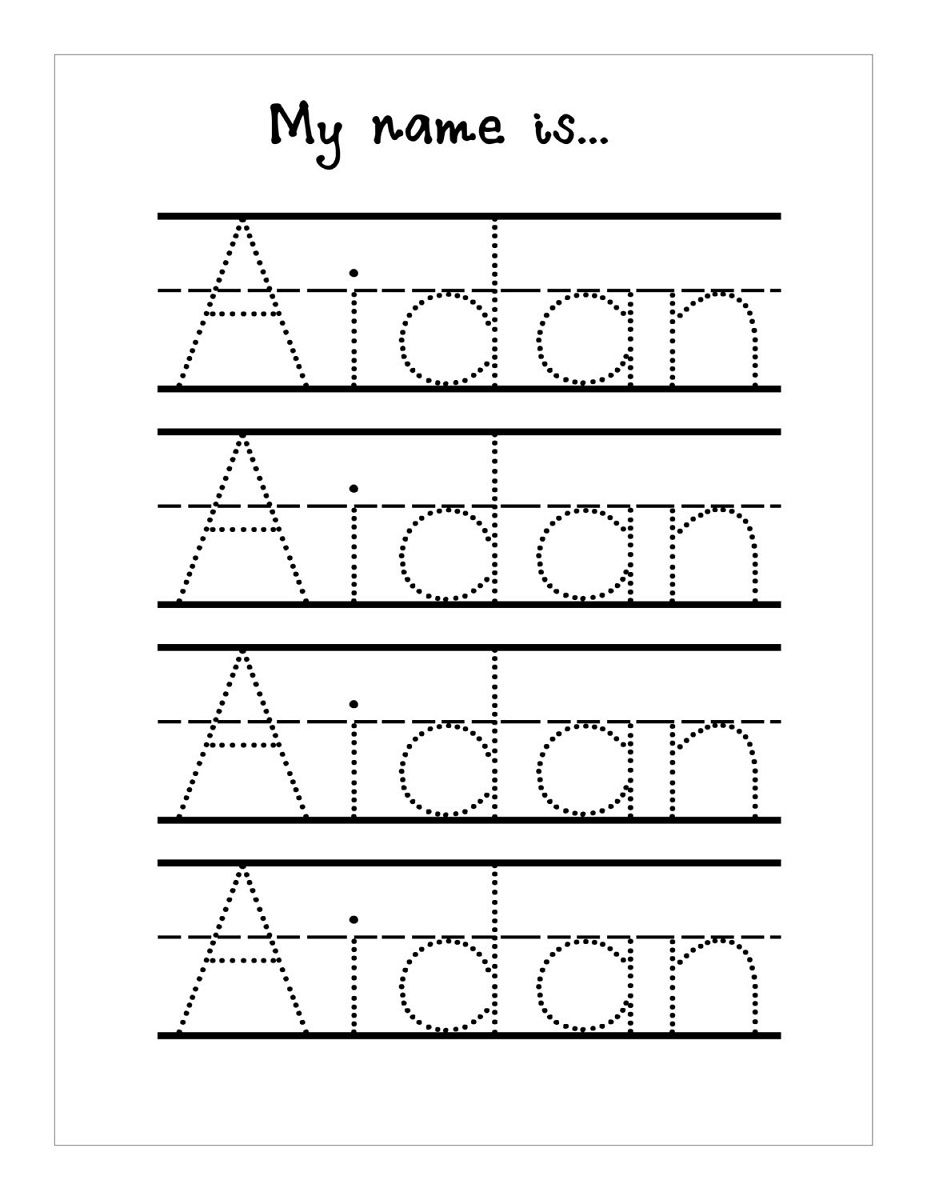 Free Printable Name Tracing Worksheets Preschool Names Name 