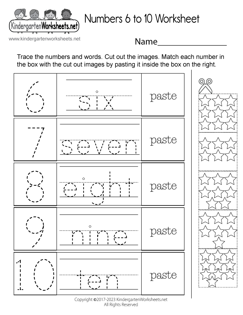 Free Printable Number 6 Worksheets