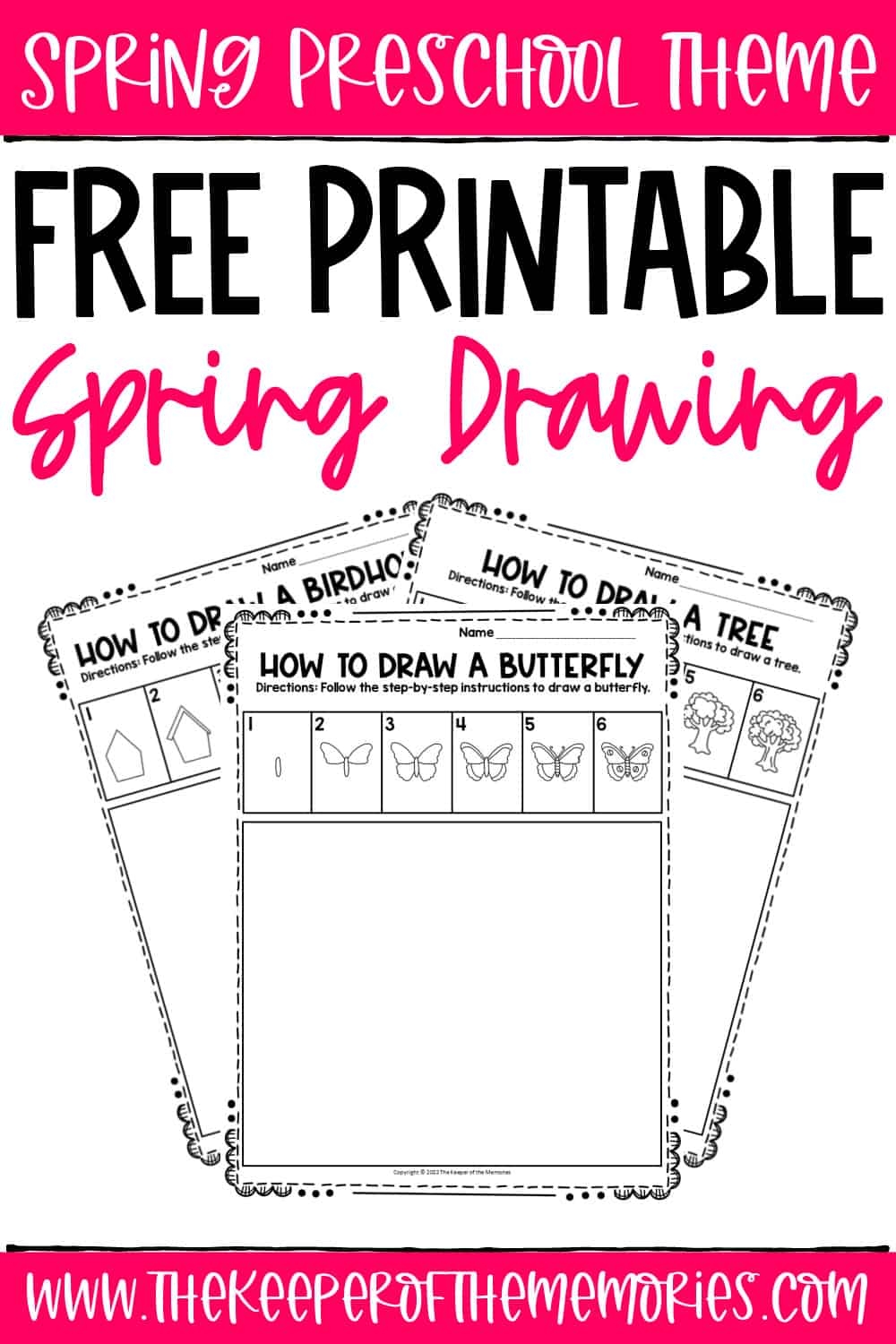 Free Printable Spring Drawing Worksheets The Keeper Of The Memories