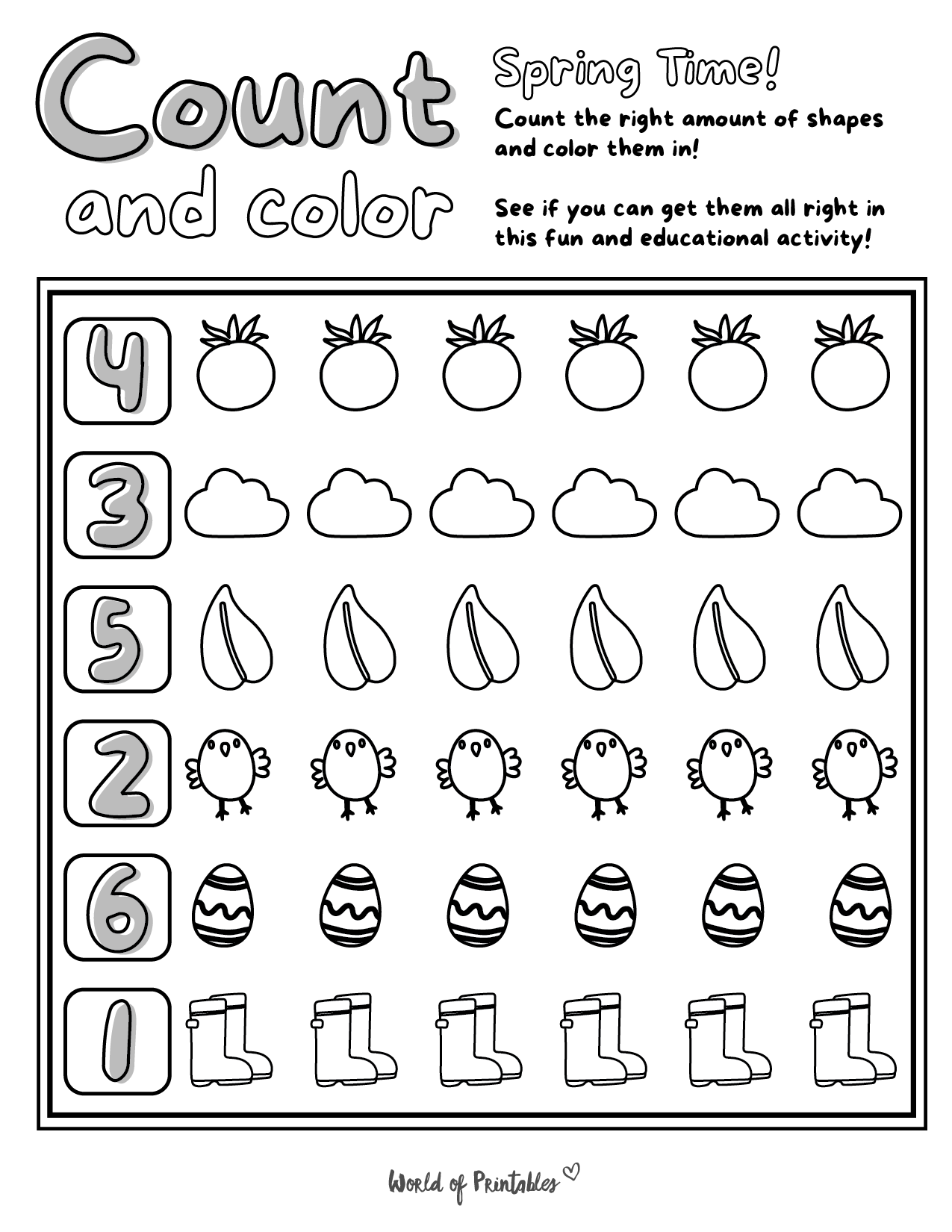 Free Printable Spring Math Worksheets For Students Worksheets 