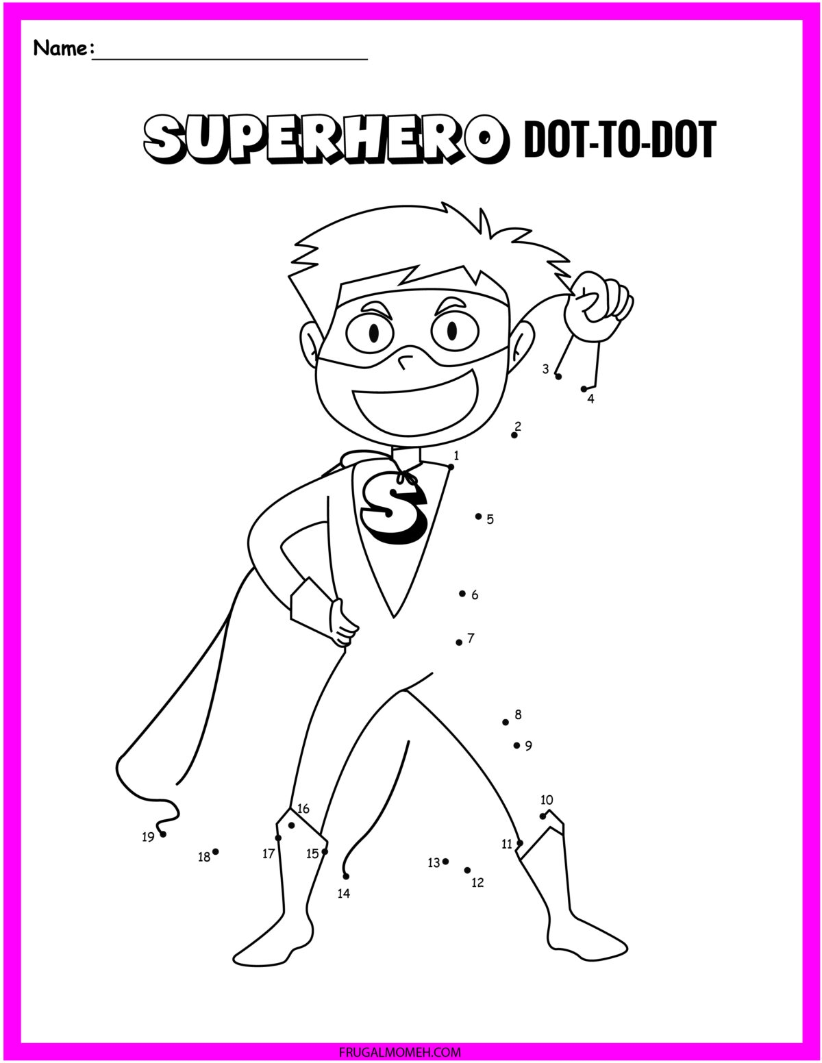 FREE Printable Superhero Worksheets U0026 Activity Sheets Frugal Mom Eh Worksheets Library