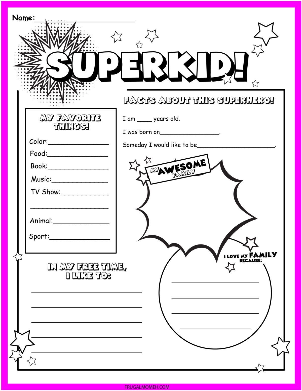 FREE Printable Superhero Worksheets U0026 Activity Sheets Frugal Mom Eh