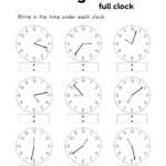 Free Printable Telling Time Worksheets Paper Trail Design